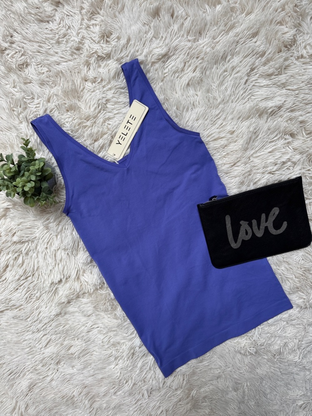 Yelete V-Neck Reversible Tank Top 💗 Periwinkle.